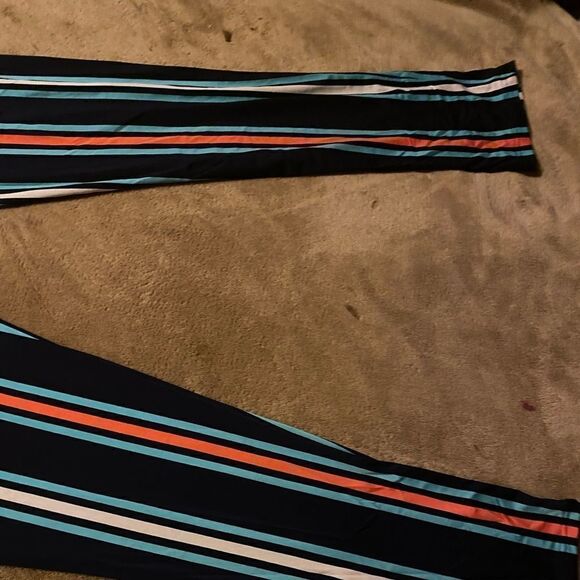 Only one left size XL Womans Navy/Multi. Striped Long Jumpsuit - Picture 10 of 10